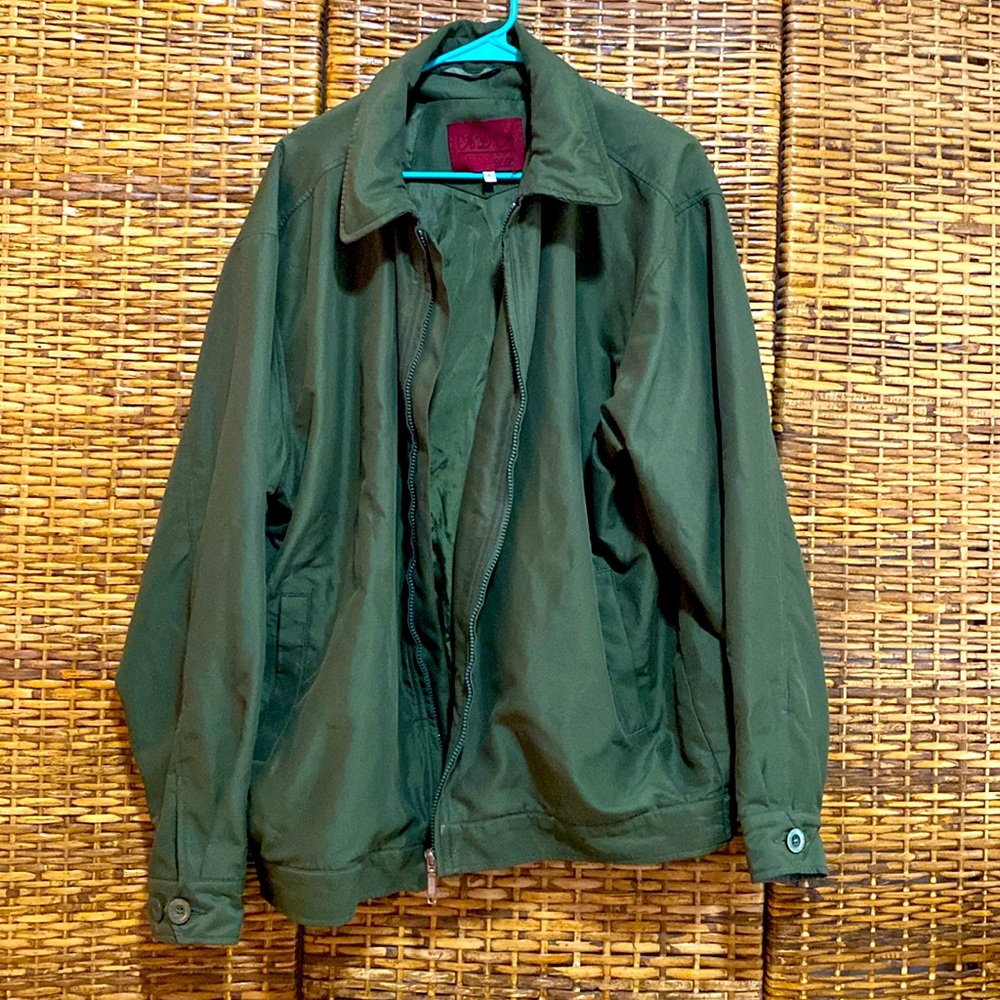 EUC vintage ADA ZIP UP JACKET ZIP FRONT ARMY GREEN XL